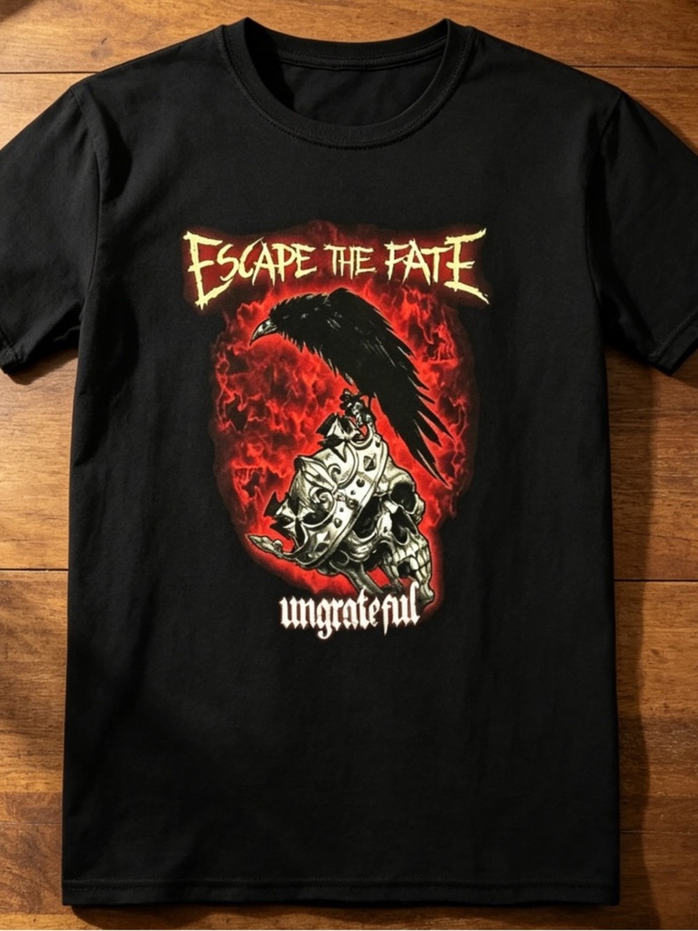 Escape The Fate t-shirt 'Ungrateful' Graphic Tee - Black with Red